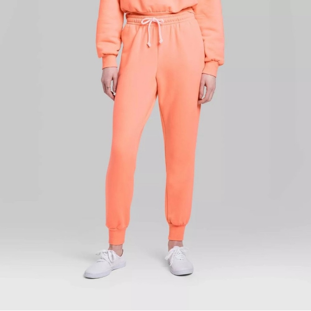Wild Fable High Rise Orange Lounging Sweatpants.
